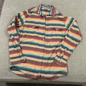Arizona Jean Co. Men's XLT Striped Cotton Flannel Western Shirt